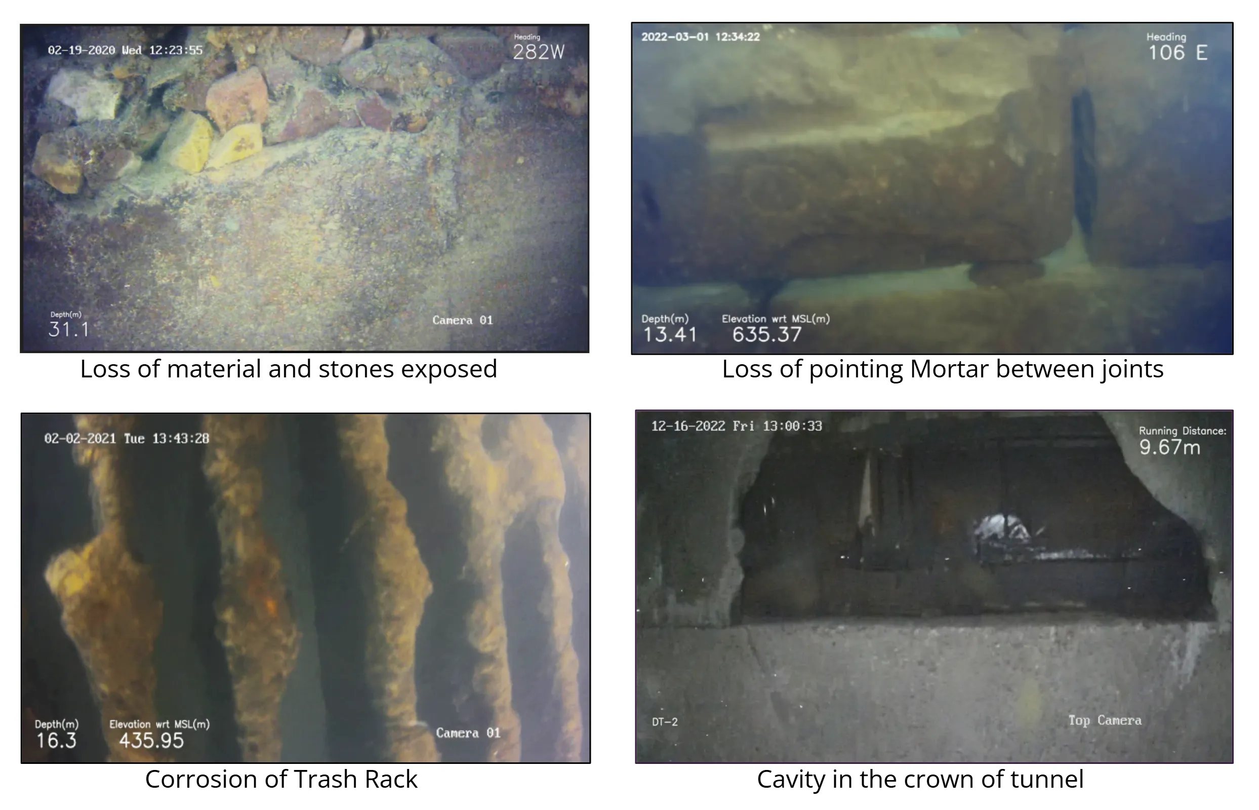 Damage Types in Dam Inspections